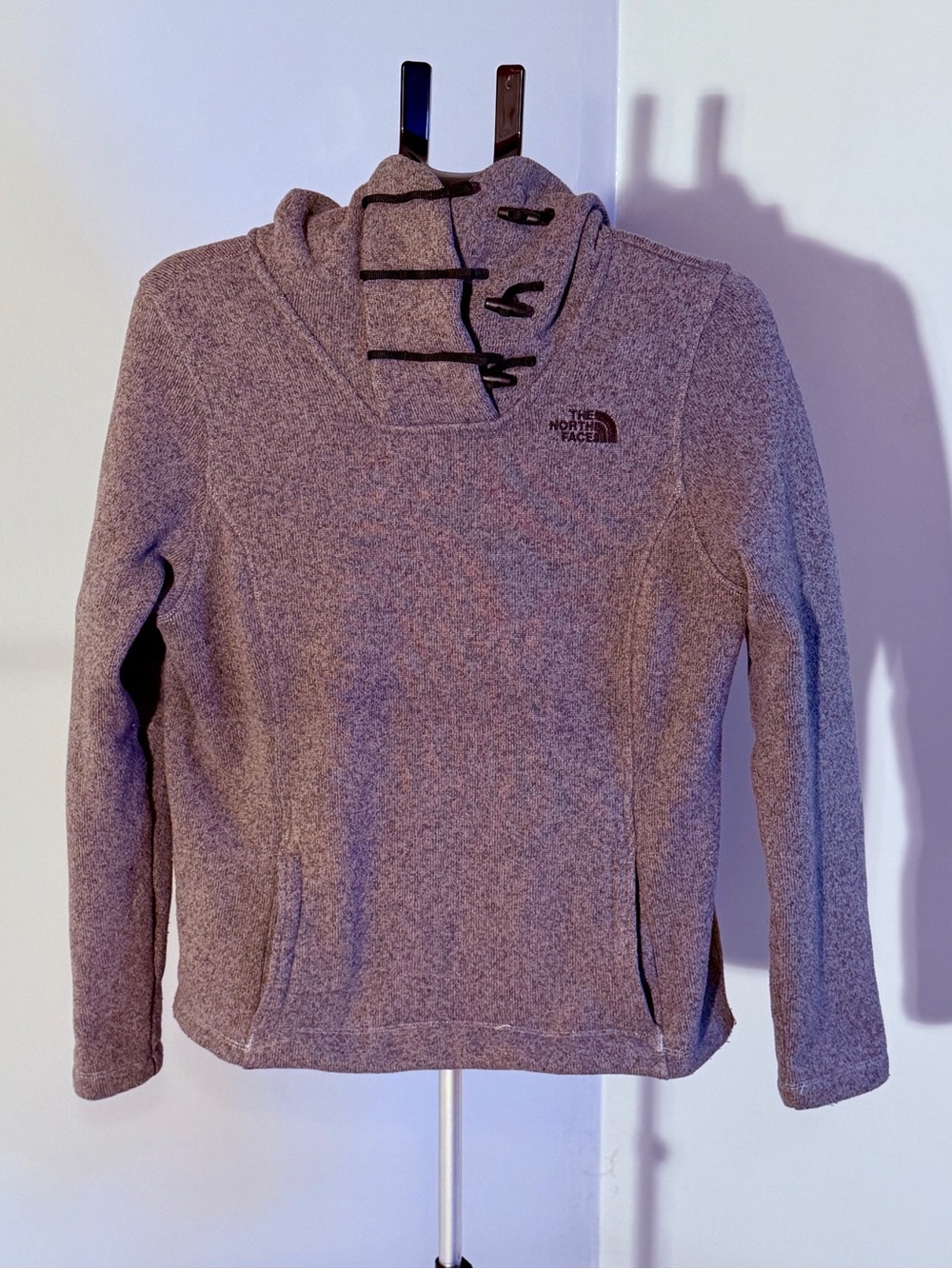 The North Face Women's Heathered Gray Cowl Neck Pullover